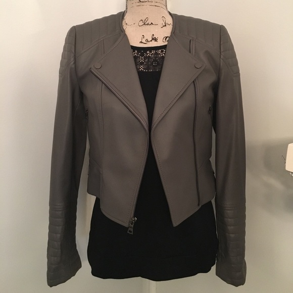 BCBGMaxAzria Jackets & Blazers - BCBG Maxazria Faux Leather Moto Jacket